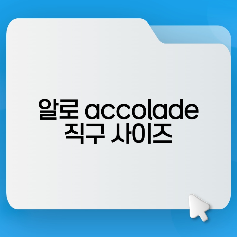 알로 accolade 직구 사이즈 - 정책드림