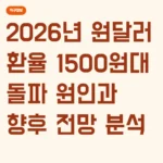 2026년 원달러 환율 1500원대 돌파 원인과 향후 전망 분석